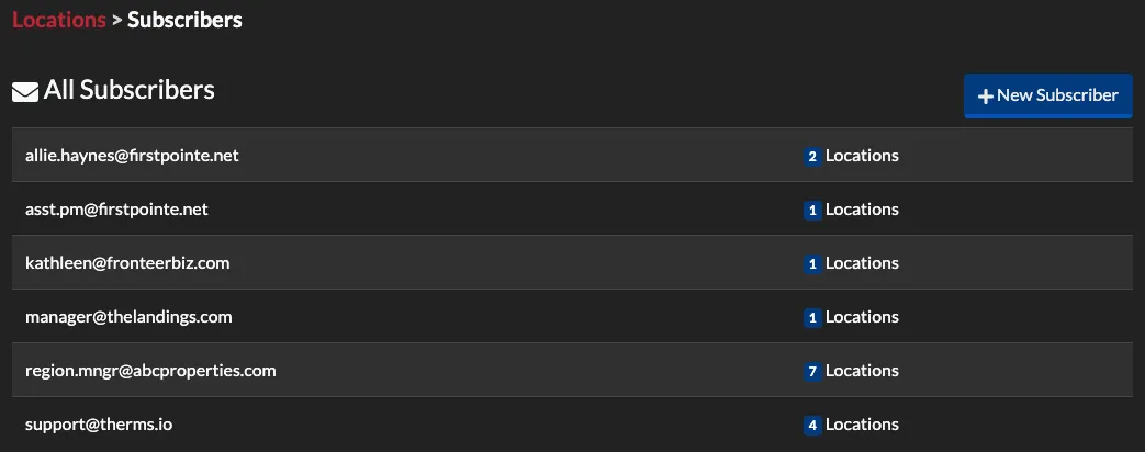 App - Location Subscribers