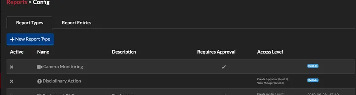 Reports Setup