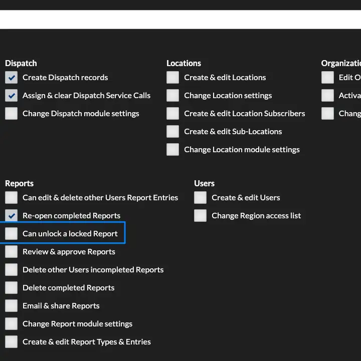 Unlock Report Permission