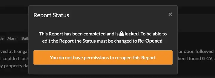 Lock Reports After Completion