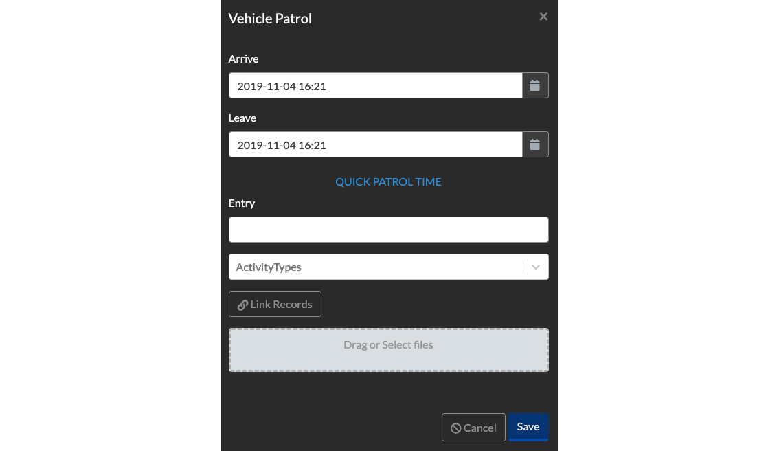 Report Entry Form