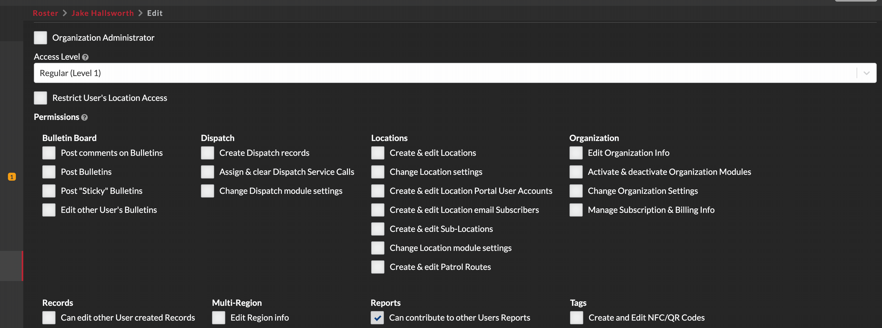 Animation showing User Locations restrictions being added.