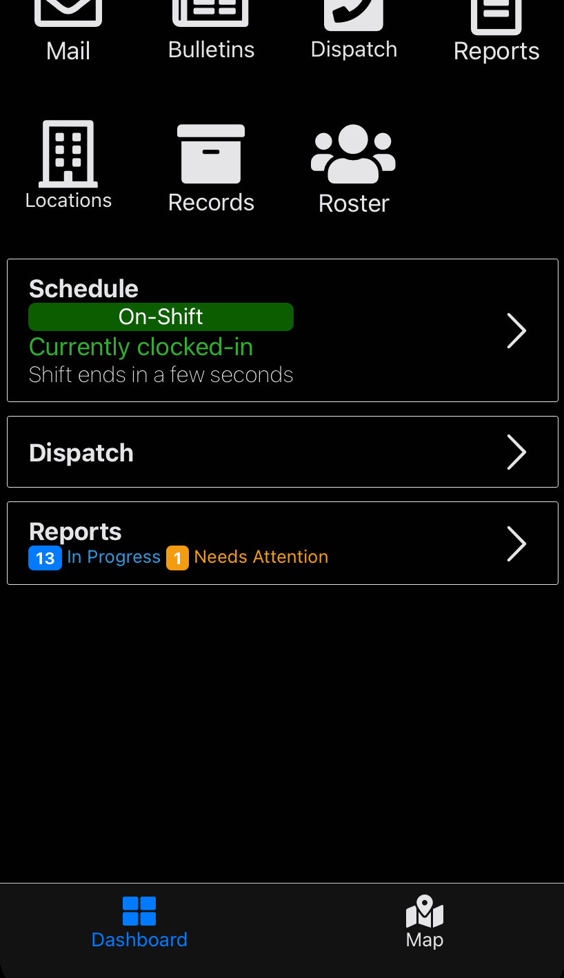 Scheduling card on THERMS app's dashboard