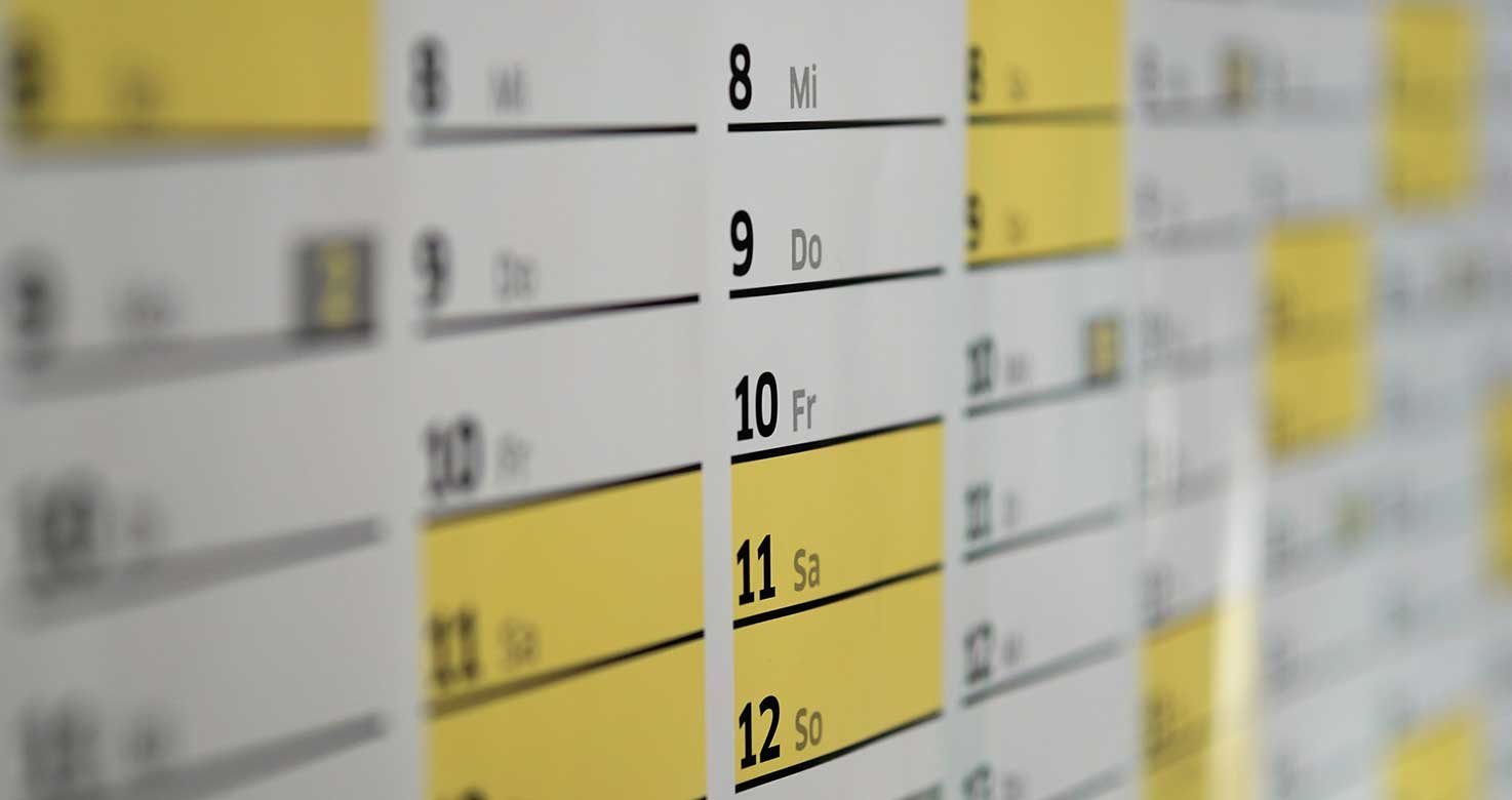 Calendar Closeup