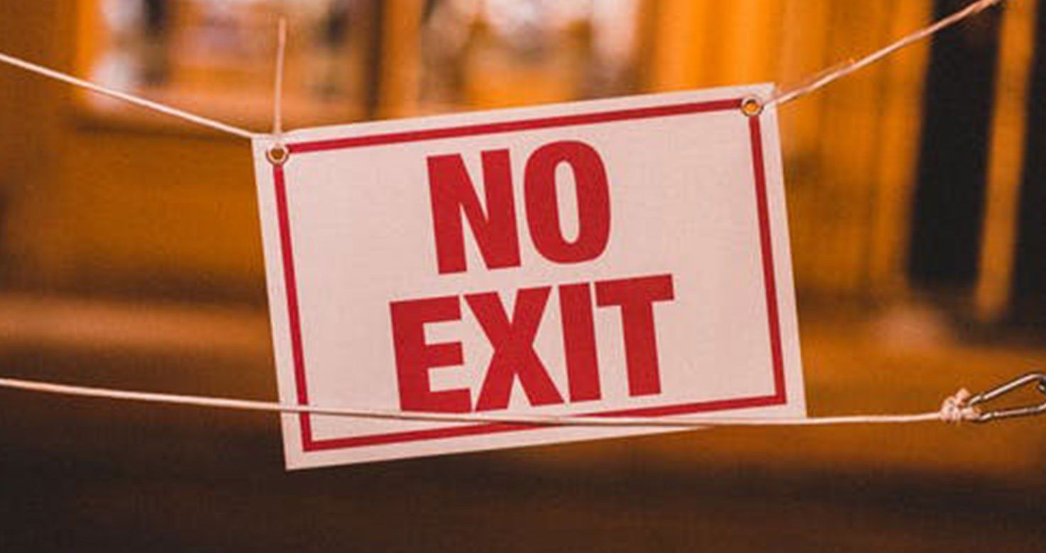 No exit sign