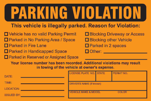 Parking Violation Ticket